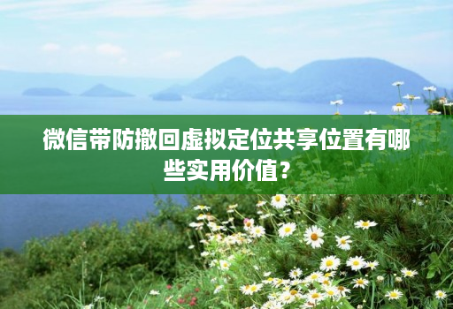微信带防撤回虚拟定位共享位置有哪些实用价值?