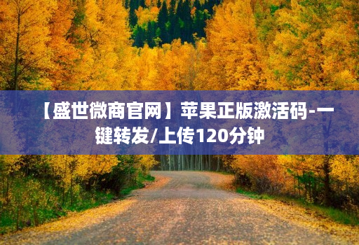 【盛世微商官网】苹果正版激活码-一键转发/上传120分钟