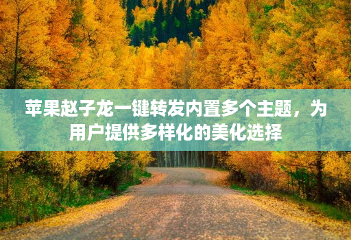 苹果赵子龙一键转发内置多个主题,为用户提供多样化的美化选择 苹果赵子龙一键转发内置多个主题,为用户提供多样化的美化选择