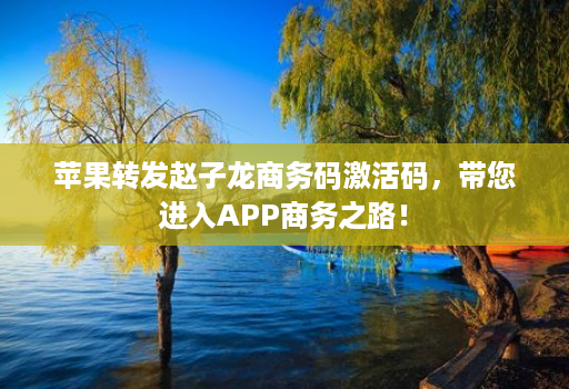 苹果转发赵子龙商务码激活码,带您进入APP商务之路!