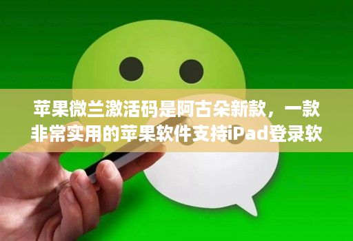 苹果微兰激活码是阿古朵新款,一款非常实用的苹果软件支持iPad登录软件
