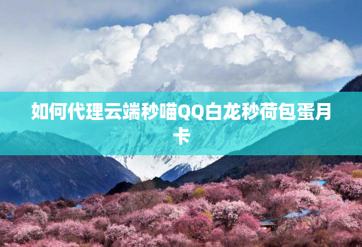 如何代理云端秒喵QQ白龙秒荷包蛋月卡