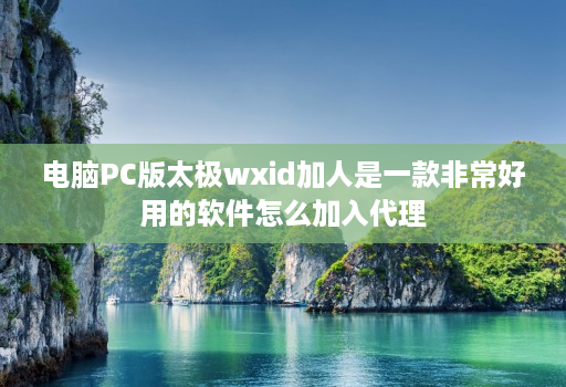 电脑PC版太极wxid加人是一款非常好用的软件怎么加入代理