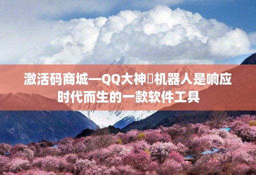 激活码商城—QQ大神机器人是响应时代而生的一款软件工具