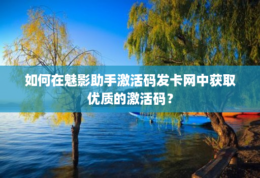 如何在魅影助手激活码发卡网中获取优质的激活码?