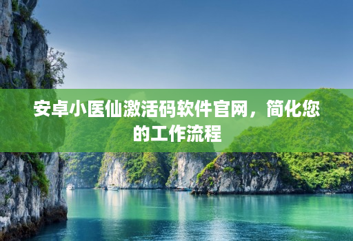 安卓小医仙激活码软件官网,简化您的工作流程