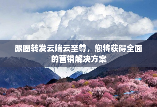 跟圈转发云端云至尊,您将获得全面的营销解决方案