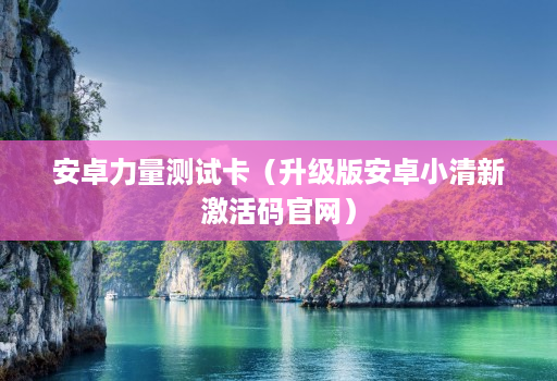 安卓力量测试卡(升级版安卓小清新激活码官网)