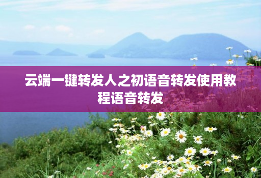 云端一键转发人之初语音转发使用教程语音转发