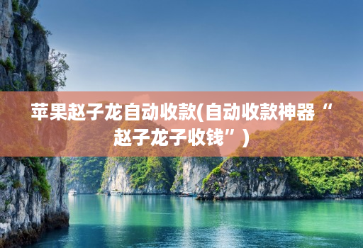 苹果赵子龙自动收款(自动收款神器“赵子龙子收钱”)