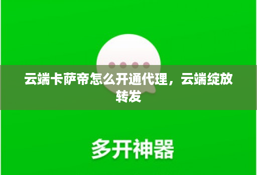 云端卡萨帝怎么开通代理,云端绽放转发