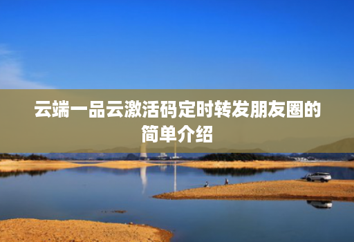 云端一品云激活码定时转发朋友圈的简单介绍