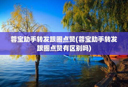 蓉宝助手转发跟圈点赞(蓉宝助手转发跟圈点赞有区别吗) 蓉宝助手转发跟圈点赞(蓉宝助手转发跟圈点赞有区别吗)