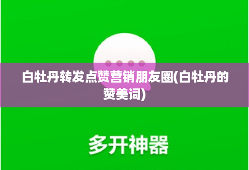 白牡丹转发点赞营销朋友圈(白牡丹的赞美词)