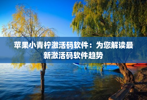 苹果小青柠激活码软件：为您解读最新激活码软件趋势