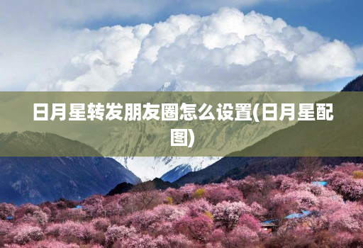 日月星转发朋友圈怎么设置(日月星配图)