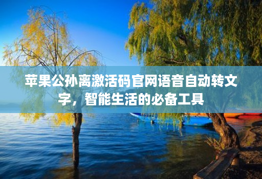 苹果公孙离激活码官网语音自动转文字,智能生活的必备工具 苹果公孙离激活码官网语音自动转文字,智能生活的必备工具