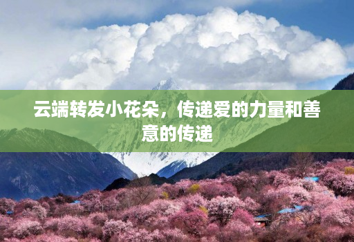 云端转发小花朵,传递爱的力量和善意的传递