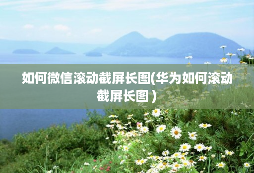 如何微信滚动截屏长图(华为如何滚动截屏长图 )