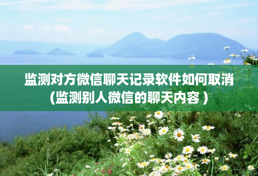 监测对方微信聊天记录软件如何取消(监测别人微信的聊天内容 ) 监测对方微信聊天记录软件如何取消(监测别人微信的聊天内容 )