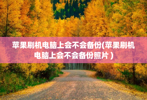 苹果刷机电脑上会不会备份(苹果刷机电脑上会不会备份照片 ) 苹果刷机电脑上会不会备份(苹果刷机电脑上会不会备份照片 )