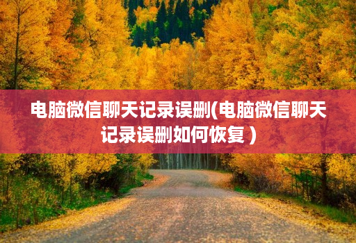 电脑微信聊天记录误删(电脑微信聊天记录误删如何恢复 )