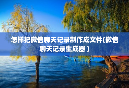 怎样把微信聊天记录制作成文件(微信聊天记录生成器 )