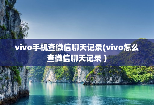 vivo手机查微信聊天记录(vivo怎么查微信聊天记录 )