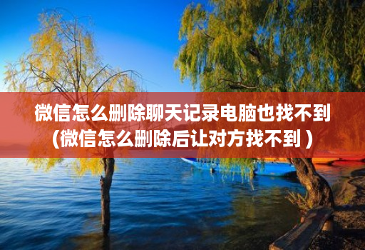 微信怎么删除聊天记录电脑也找不到(微信怎么删除后让对方找不到 ) 微信怎么删除聊天记录电脑也找不到(微信怎么删除后让对方找不到 )