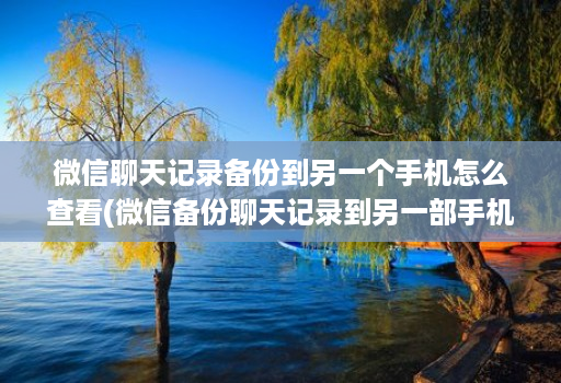 微信聊天记录备份到另一个手机怎么查看(微信备份聊天记录到另一部手机 )