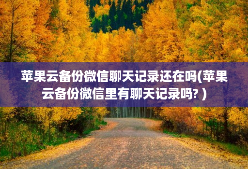 苹果云备份微信聊天记录还在吗(苹果云备份微信里有聊天记录吗? ) 苹果云备份微信聊天记录还在吗(苹果云备份微信里有聊天记录吗? )