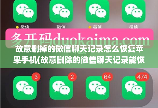 故意删掉的微信聊天记录怎么恢复苹果手机(故意删除的微信聊天记录能恢复吗 )