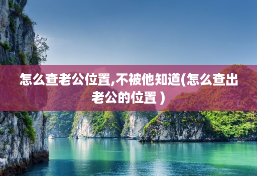 怎么查老公位置,不被他知道(怎么查出老公的位置 )