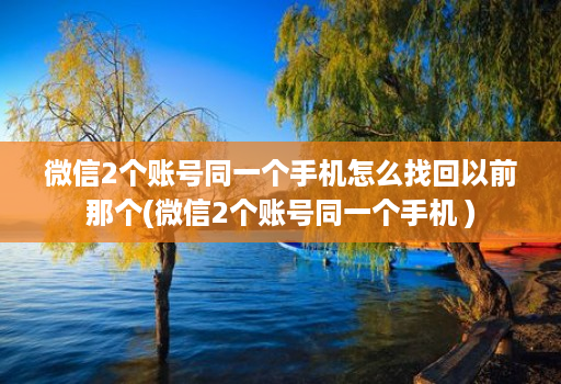微信2个账号同一个手机怎么找回以前那个(微信2个账号同一个手机 )