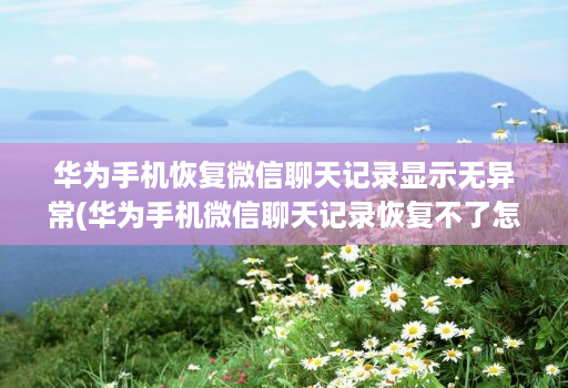 华为手机恢复微信聊天记录显示无异常(华为手机微信聊天记录恢复不了怎么办 ) 华为手机恢复微信聊天记录显示无异常(华为手机微信聊天记录恢复不了怎么办 )