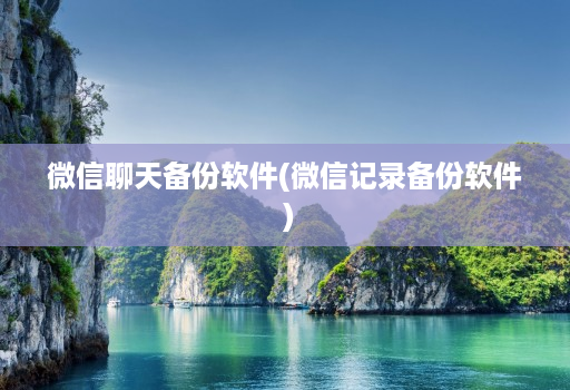 微信聊天备份软件(微信记录备份软件 )