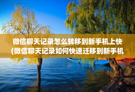 微信聊天记录怎么转移到新手机上快(微信聊天记录如何快速迁移到新手机 )