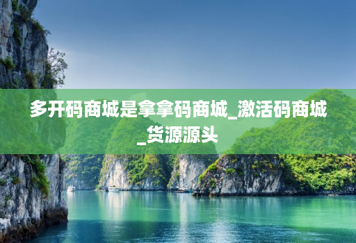 多开码商城是拿拿码商城_激活码商城_货源源头