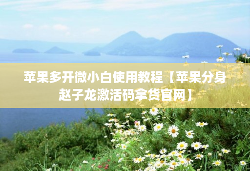 苹果多开微小白使用教程【苹果分身赵子龙激活码拿货官网】