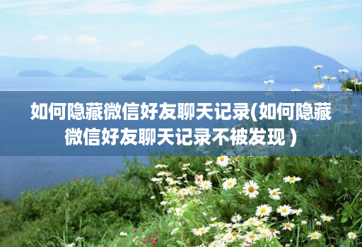 如何隐藏微信好友聊天记录(如何隐藏微信好友聊天记录不被发现 )