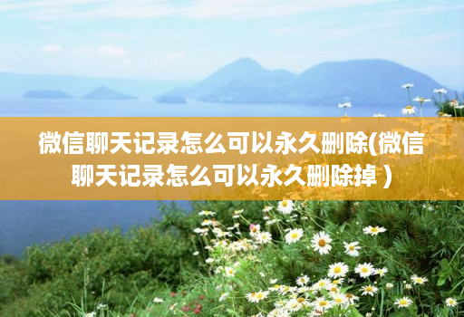 微信聊天记录怎么可以永久删除(微信聊天记录怎么可以永久删除掉 )
