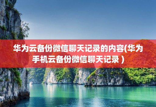 华为云备份微信聊天记录的内容(华为手机云备份微信聊天记录 )