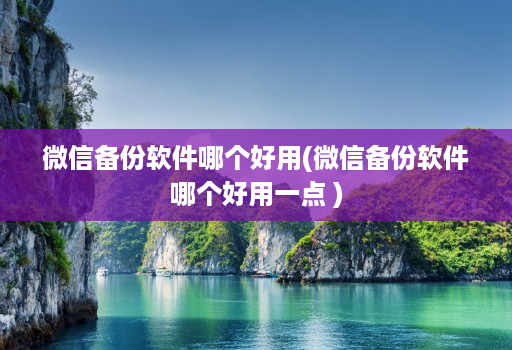 微信备份软件哪个好用(微信备份软件哪个好用一点 )
