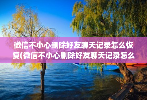 微信不小心删除好友聊天记录怎么恢复(微信不小心删除好友聊天记录怎么恢复回来 )