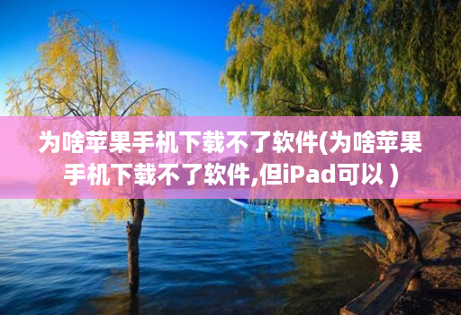 为啥苹果手机下载不了软件(为啥苹果手机下载不了软件,但iPad可以 )