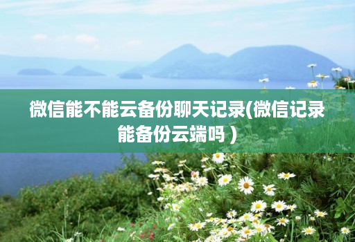 微信能不能云备份聊天记录(微信记录能备份云端吗 )