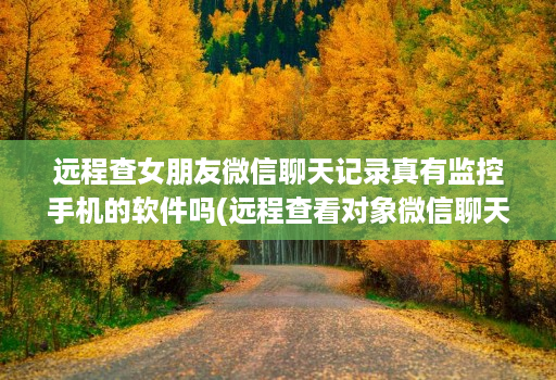 远程查女朋友微信聊天记录真有监控手机的软件吗(远程查看对象微信聊天软件有哪些 )