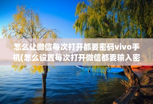 怎么让微信每次打开都要密码vivo手机(怎么设置每次打开微信都要输入密码 ) 怎么让微信每次打开都要密码vivo手机(怎么设置每次打开微信都要输入密码 )