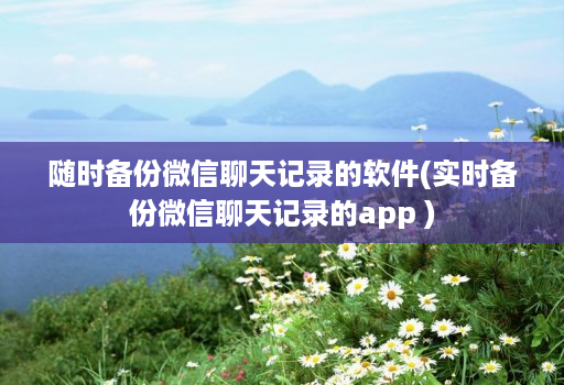 随时备份微信聊天记录的软件(实时备份微信聊天记录的app )
