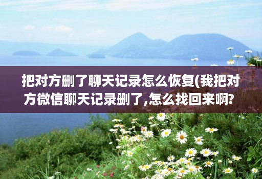 把对方删了聊天记录怎么恢复(我把对方微信聊天记录删了,怎么找回来啊? )